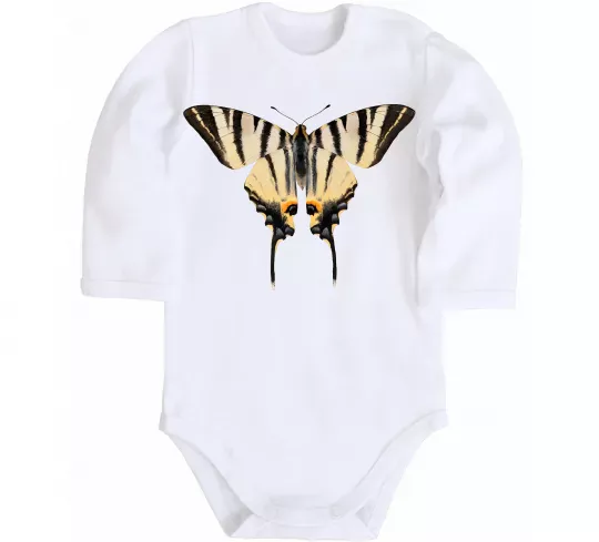 Дитячий бодік Косатець махаон Білий фото