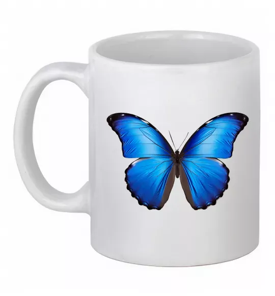 Чашка керамическая Morpho menelaus Белый фото
