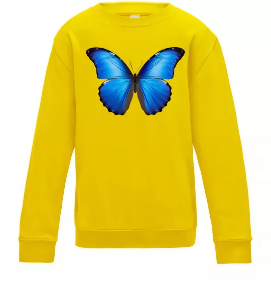 Детский Свитшот Morpho menelaus Солнечно желтый фото