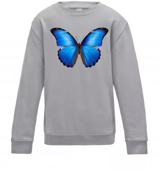 Детский Свитшот Morpho menelaus Серый меланж фото