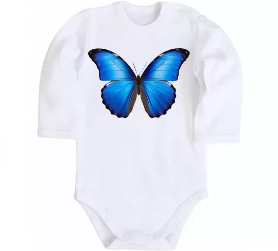 Детский боди Morpho menelaus Белый фото