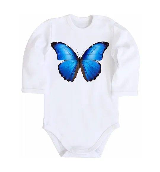 Дитячий бодік Morpho menelaus Білий фото