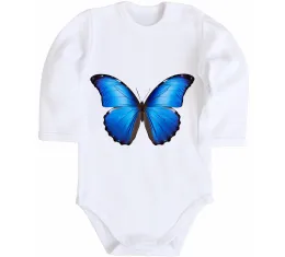 Дитячий бодік Morpho menelaus Білий фото