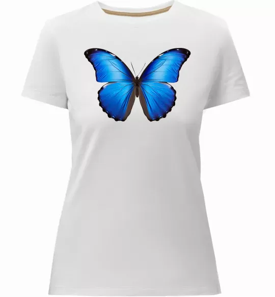 Женская премиум футболка Morpho menelaus Белый фото