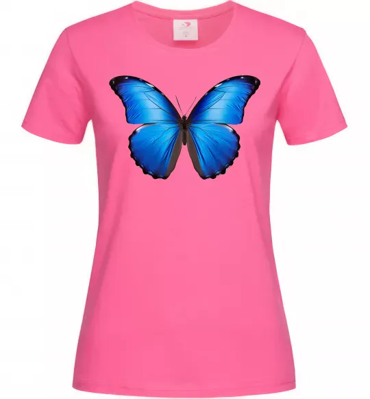 Женская футболка Morpho menelaus Ярко-розовый фото