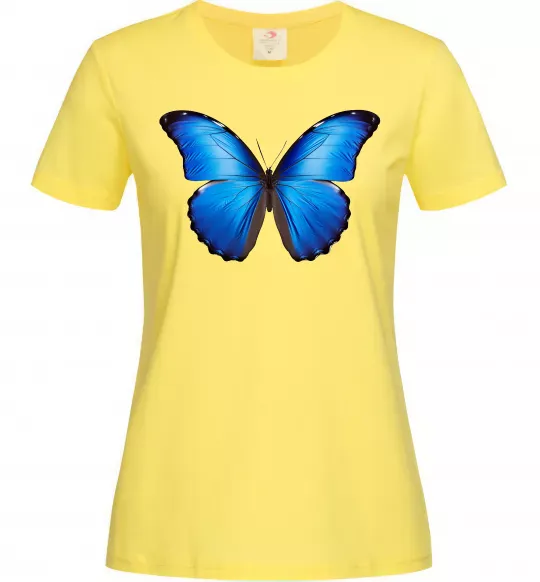 Женская футболка Morpho menelaus Лимонный фото