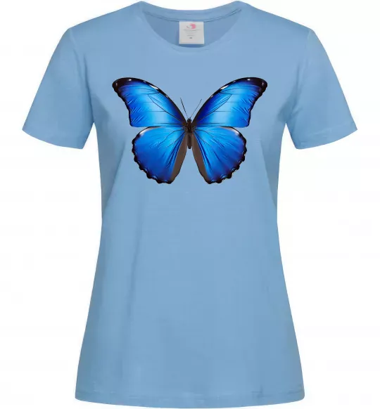 Женская футболка Morpho menelaus Голубой фото