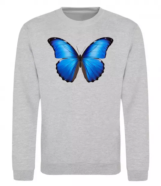 Свитшот Morpho menelaus Серый меланж фото