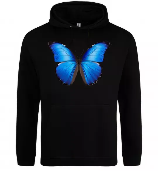 Мужская толстовка (худи) Morpho menelaus Черный фото