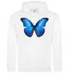 Мужская толстовка (худи) Morpho menelaus Белый фото