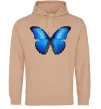 Мужская толстовка (худи) Morpho menelaus Песочный фото