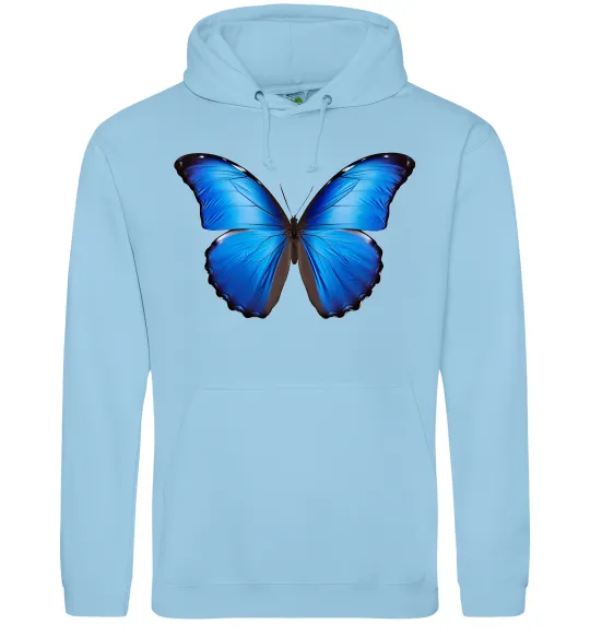 Женская толстовка (худи) Morpho menelaus Голубой фото