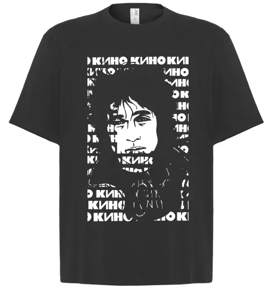Футболка Оверсайз Цой Кино арт Черный фото