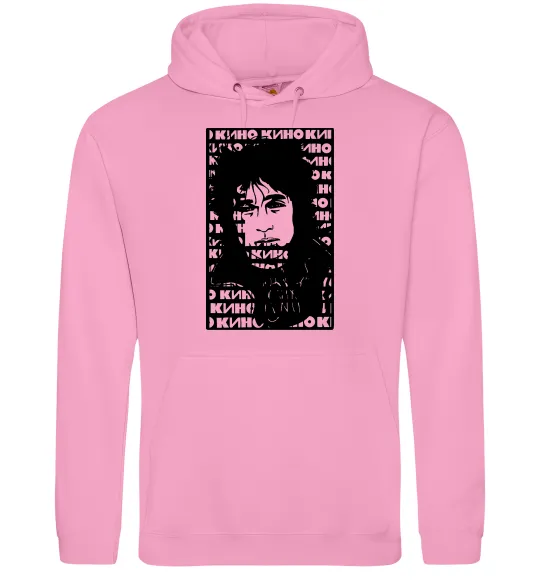 Чоловіча толстовка (худі) Цой Кино арт Рожевий фото