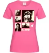 Женская футболка Кино колаж Ярко-розовый фото