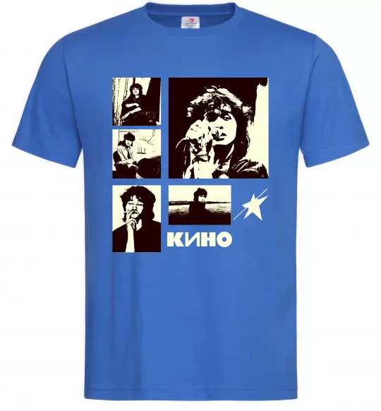 Мужская футболка Кино колаж Ярко-синий фото