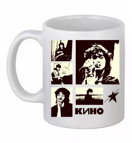 Чашка керамическая Кино колаж Белый фото