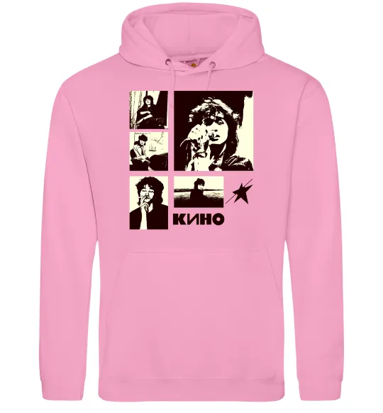 Мужская толстовка (худи) Кино колаж Розовый фото