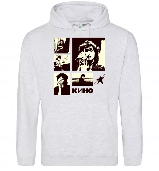 Жіноча толстовка (худі) Кино колаж Сірий меланж фото