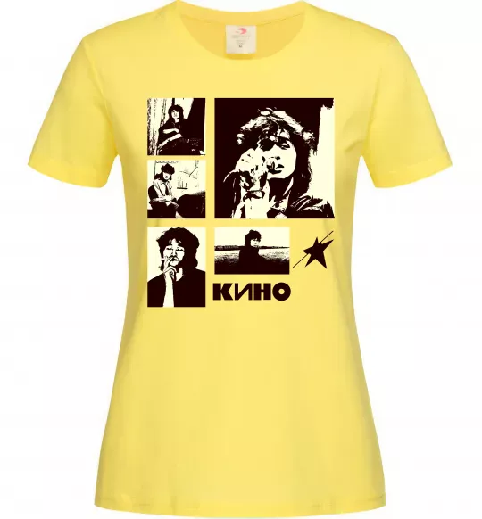 Женская футболка Кино колаж Лимонный фото