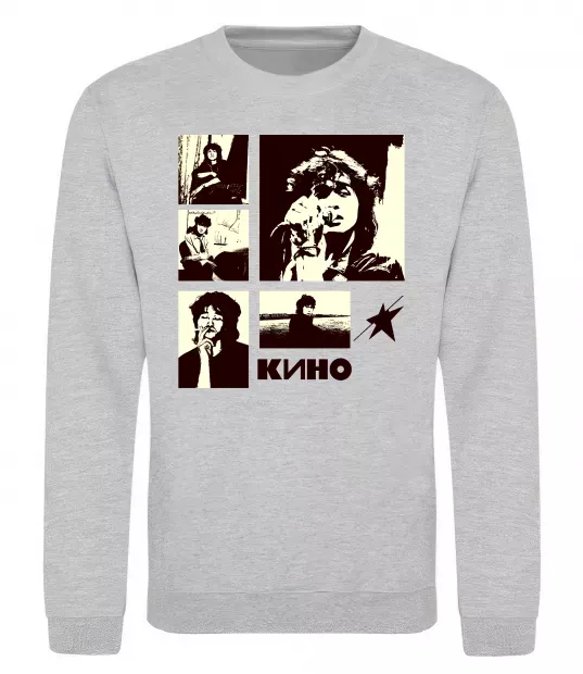 Світшот Кино колаж Сірий меланж фото