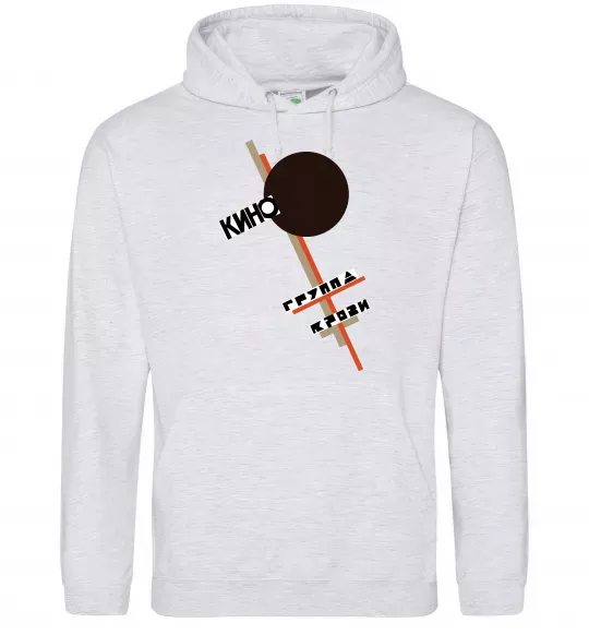 Женская толстовка (худи) Група крові Серый меланж фото