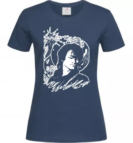 Жіноча футболка В.Цой Темно-синій фото