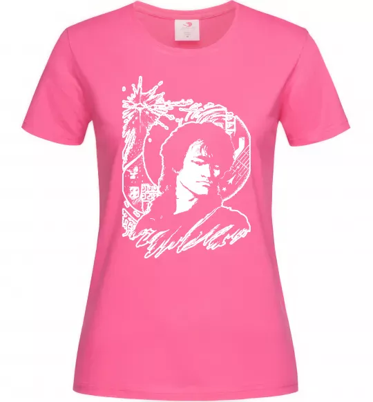 Жіноча футболка В.Цой Яскраво-рожевий фото