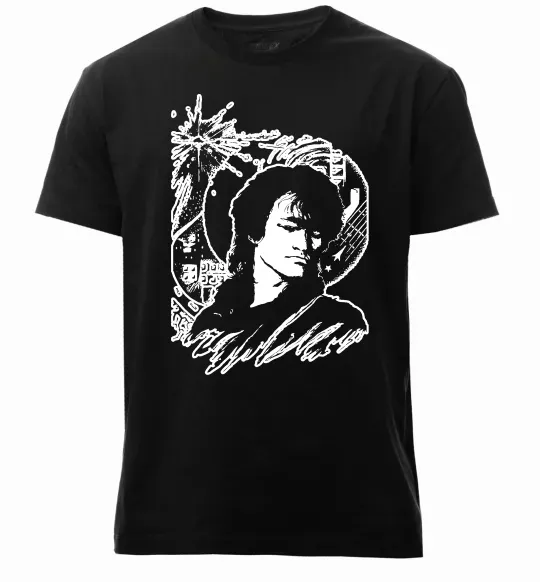 Чоловіча преміум футболка В.Цой Чорний фото
