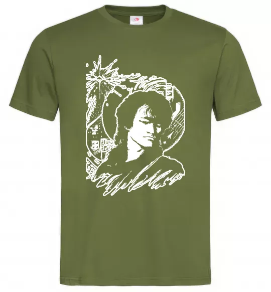 Чоловіча футболка В.Цой Оливковий фото