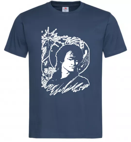 Чоловіча футболка В.Цой Темно-синій фото