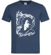 Чоловіча футболка В.Цой Темно-синій фото
