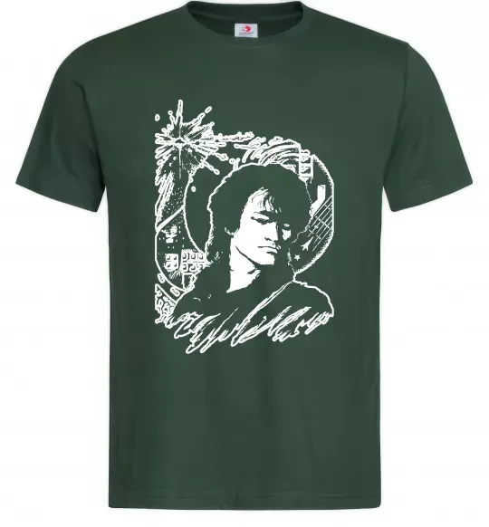 Чоловіча футболка В.Цой Темно-зелений фото