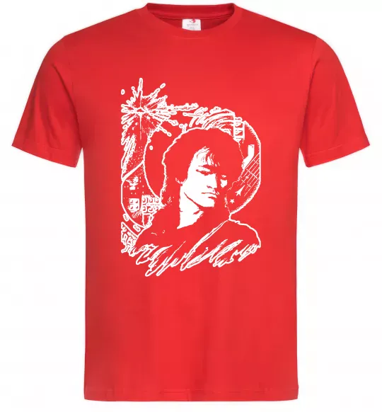 Чоловіча футболка В.Цой Червоний фото