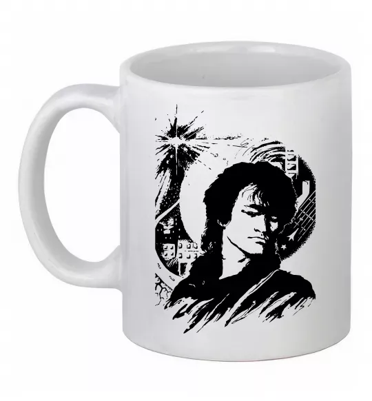 Чашка керамічна В.Цой Білий фото