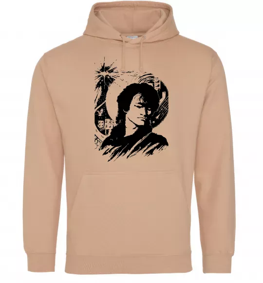 Мужская толстовка (худи) В.Цой Песочный фото