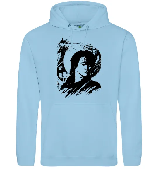 Чоловіча толстовка (худі) В.Цой Блакитний фото