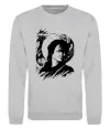 Свитшот В.Цой Серый меланж фото