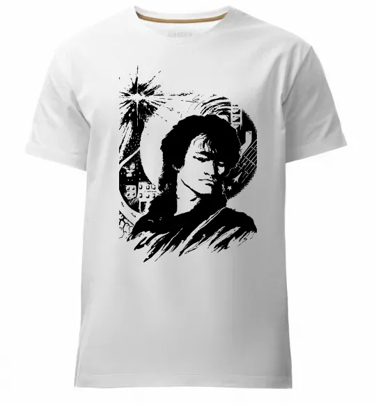 Чоловіча преміум футболка В.Цой Білий фото