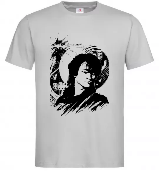 Чоловіча футболка В.Цой Сірий фото