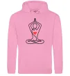 Чоловіча толстовка (худі) Падмасана з серцем Рожевий фото