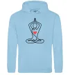 Чоловіча толстовка (худі) Падмасана з серцем Блакитний фото