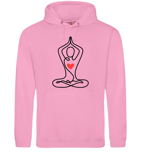 Женская толстовка (худи) Падмасана з серцем Розовый фото