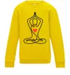 Детский Свитшот Падмасана з серцем Солнечно желтый фото