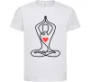 Детская футболка Падмасана з серцем Белый фото