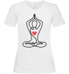 Жіноча футболка Падмасана з серцем Білий фото