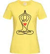 Жіноча футболка Падмасана з серцем Лимонний фото