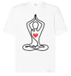 Футболка Оверсайз Падмасана з серцем Белый фото