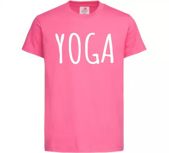 Дитяча футболка Yoga Яскраво-рожевий фото