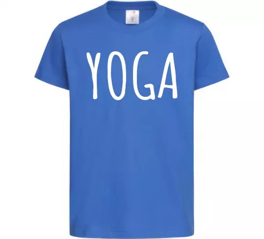 Дитяча футболка Yoga Яскраво-синій фото